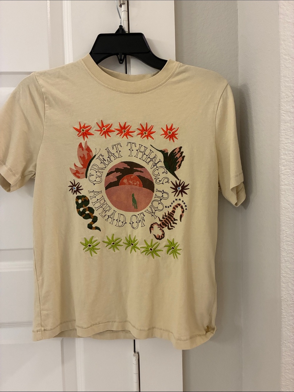 Scotch & Soda Embroidered Artwork cotton graphic tee